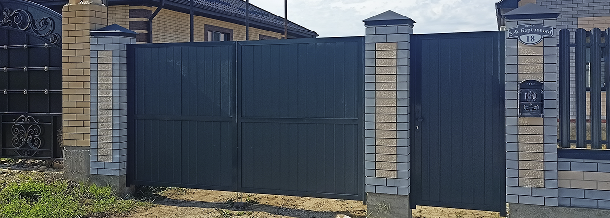 Въездные ворота в Новокубанске под ключ