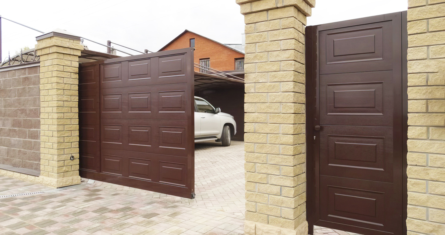 Ворота с калиткой в Новокубанске под ключ